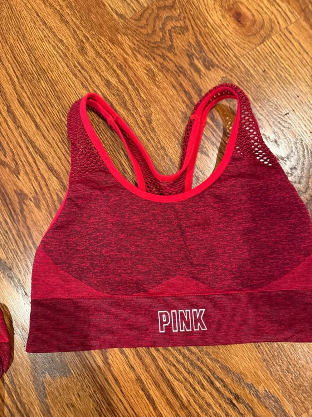 PINK Victoria's Secret Red Seamless Active Leggings and Sports Bra Set - Picture 5 of 5